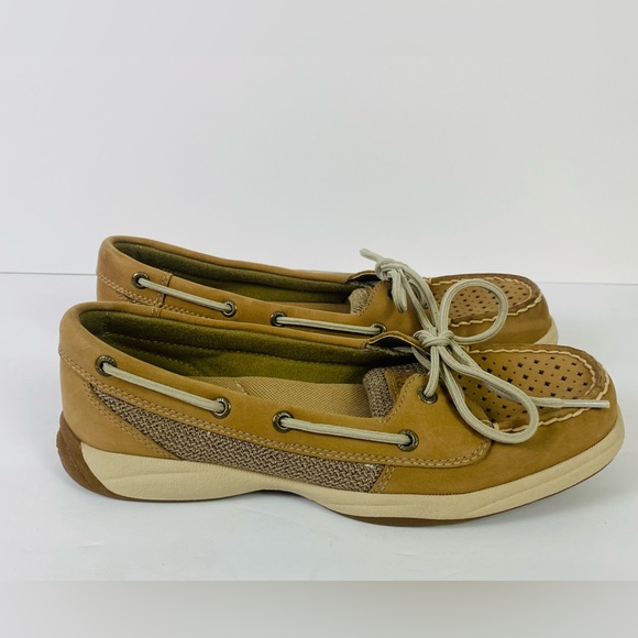 Sperrys Womens Boat Angelfish Leather  Diamond Eyelet Loafer New No Box Size 7. - Picture 9 of 11